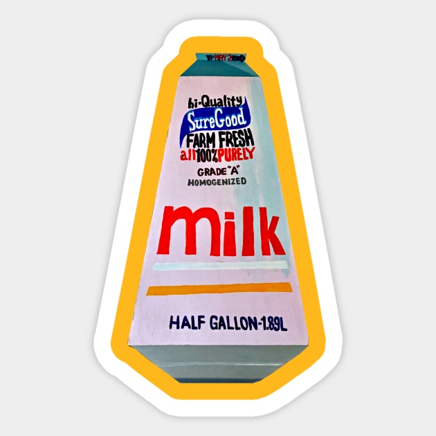 Milk Carton Sticker by SPINADELIC